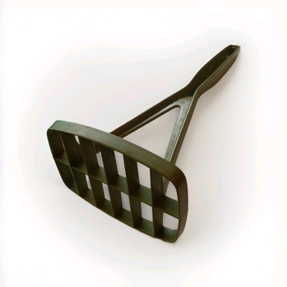 Vintage70's Foley Kitchen Utensils Green Potato Masher Plastic Nylon‎ 10"